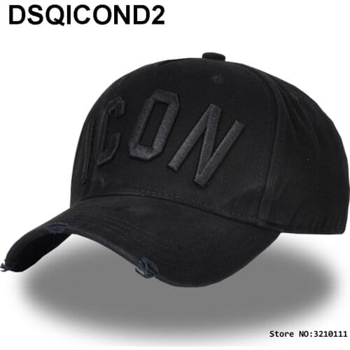 Brand DSQ ICON Casquette Dad Hip Hop Baseball Cap Casquette Hats Solid Pattern Hats Letters Snapback Cap for Man caps