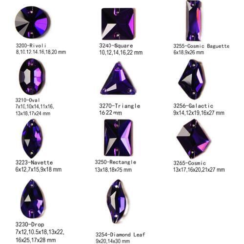 Purple Velvet Sew on Applique Rhinestones For Wedding Dress Decorations Applique DIY Design Sewing Accessories