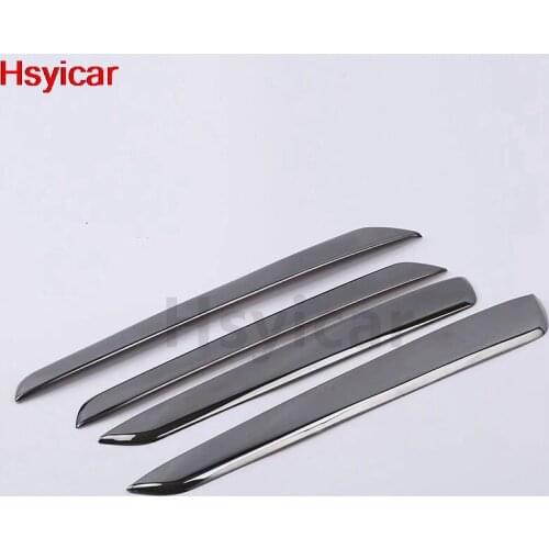 Hsyicar For Volkswagen Tiguan MK2 2017 2018 2019 Inner Door Armrest Handle Panel Cover Trim Interior Accessories Stainless Steel