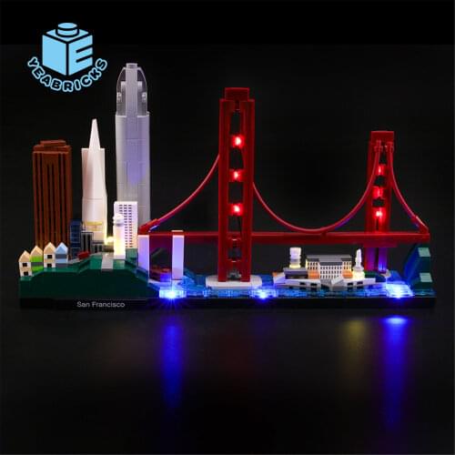 MTELE LED Light Kit for 21043 Architecture San Francisco (NOT Include The Model)