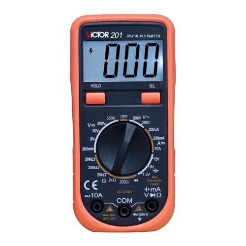 VICTOR VC201 Multimeter AC/DC Voltage Current Resistance Digital Tester Up To 500V