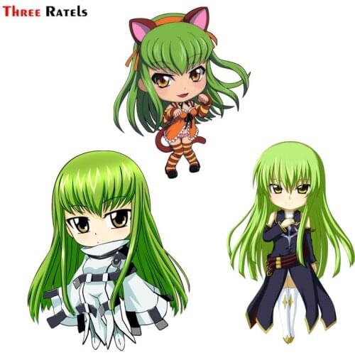 Three Ratels FC939 Code Geass Chibi C C Car Body Sticker Laptop Decal