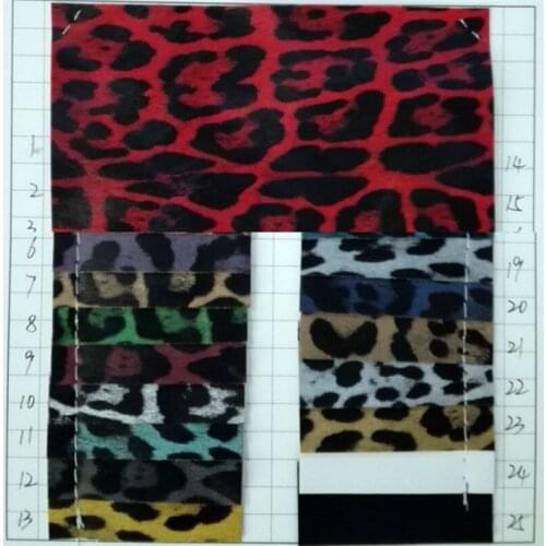 Wholesale 10 yards roll new fashion PVC artificial leopard leather fabric