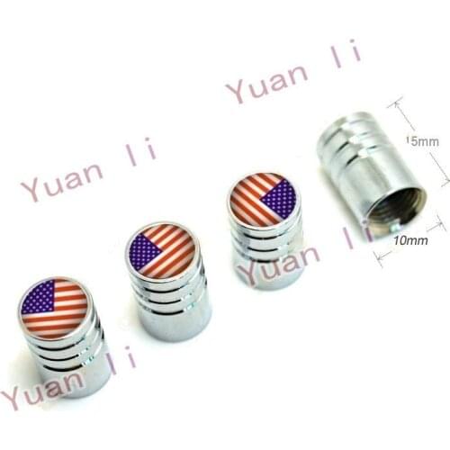 Wholesale200sets=800pcs Car Universal Lengthening Type Air Cap Chrome Zinc Alloy Tire Valve Cap For Mixed Logos Order