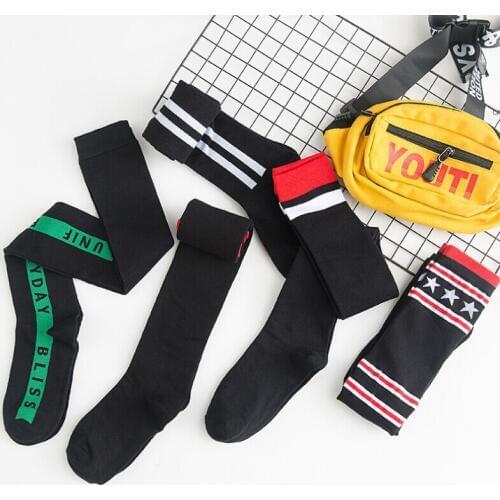 Sexy Ladies Women Girls Striped Star Thigh High OVER the KNEE Socks Sport Long Cotton Stockings