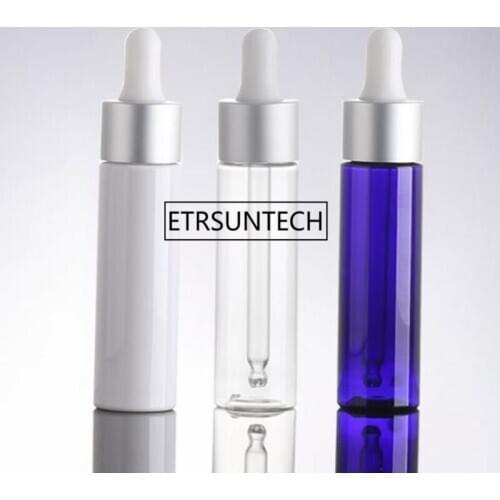 30ML PET Plastic Dropper Bottle Clear blue White Dropper Containers for Essential Oil F1464