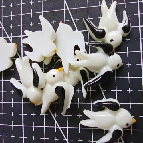 Resin flat back swallow cartoon 20mm fairy garden gnome moss terrarium decor crafts bonsai home DIY