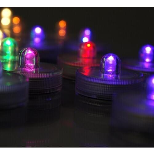 LED electronic candle lights round diving toothed waterproof lights aquarium diving lights 7 colors wedding festival