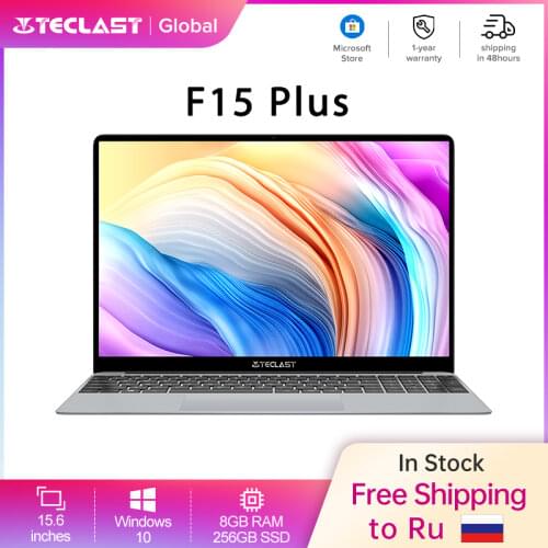 Teclast F15 Windows 10 Laptop 15.6'' Backlit Keyboard 1920x1080 FHD Intel Gemini Lake N4100 8GB RAM 256GB SSD Notebook