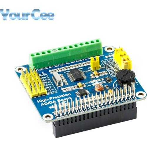 High Precision AD/DA Board Onboard ADS1256 DAC8532 Raspberry Pi 3B+/4B Analog-digital Module Expansion Development Board