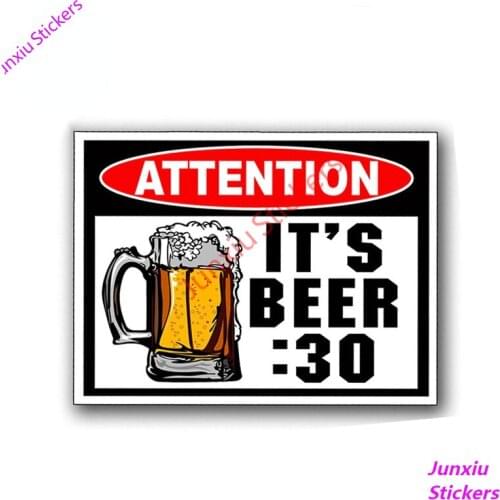 Funny Beer 30 Attention Warning Decal Sticker Drink Drinking Party Cooler Cup Waterproof Scratch-Proof Car Styling PVC13x10cm