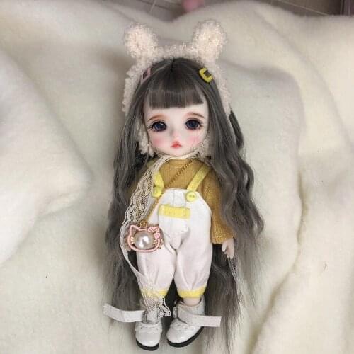 16cm Fashion Mini Wig BJD Doll Movable Joint Girl Dolls 3D Big Eyes Beautiful Cute DIY Toy Doll with Clothes Dress Up Doll