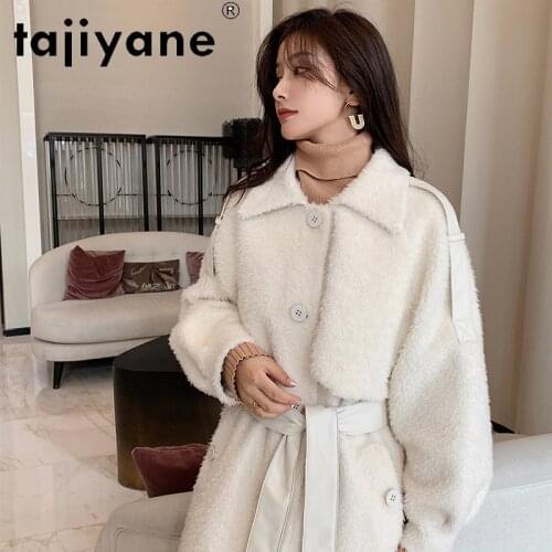 2021 Clothes Winter Women Real Fur Coat Womens 100% Wool Jackets Woman Sheep Fur Jacket Long Coats Mujer Parkas TN1416