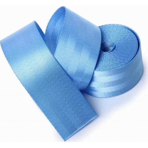 50 meters Roll Seat Belt Webbing Safety Strap LIGHT BLUE Color 4.8cm Wide 5 Bars
