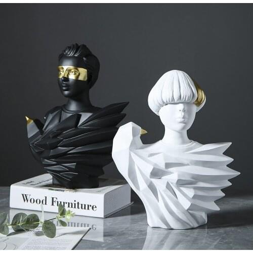 Abstract Sculpture Modern Figure Statue Resin Modern Home Decoration Living Room Table Decoration Crafts Office Decor Gifts