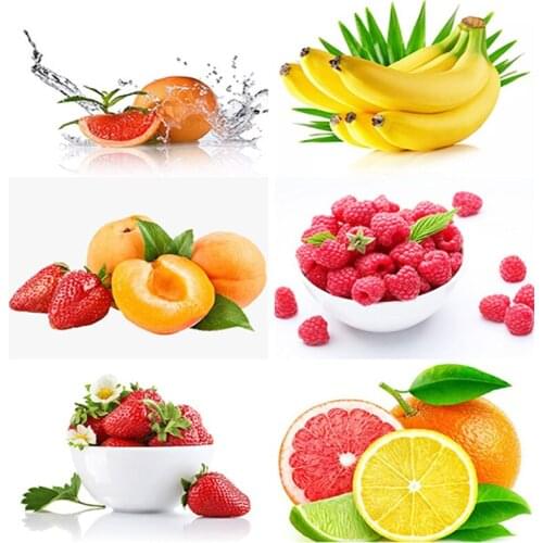 New DIY 5D Diamond Painting Fruit Diamond Embroidery Flower Scenery Cross Stitch Scenery Full Square Round Drill Home Decor Gift