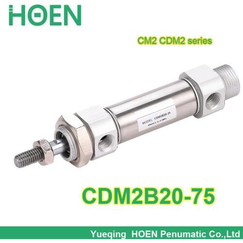 CDM2B20-75 SMC type cylinder CM2 CDM2 series 20mm Bore 75m Stroke Mini Pneumatic Air Cylinders 20-75mm with high quality