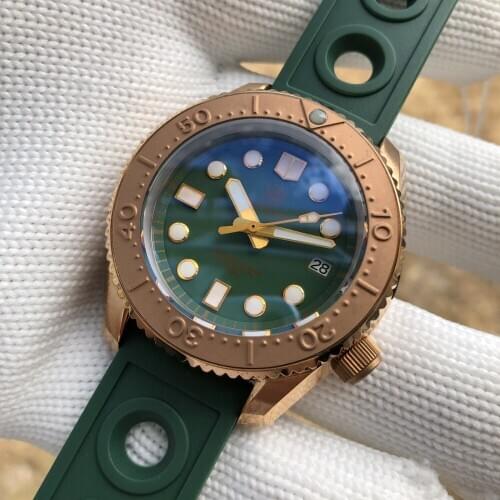 2020 STEELDIVE New Bronze Dive Watch 300M Waterproof Bronze Bezel NH35 Mechanical Mens Diving Watch