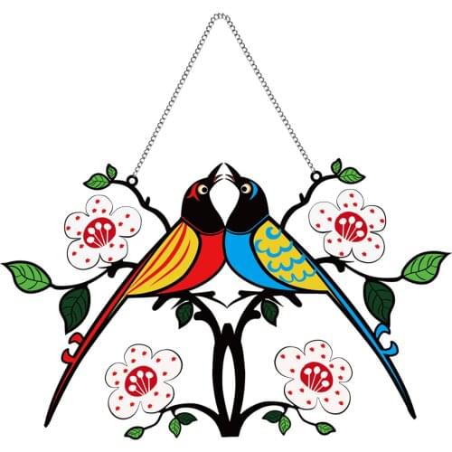 Bird Window ings Colorful DIY Bird Pendant Art