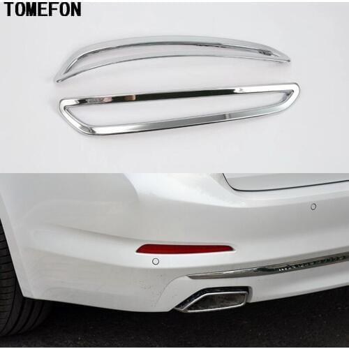 For BMW 5 Series G30 G31 2017 2018 Car ABS Chrome Rear Back Foglight Fog Light Lamp Surround Cover Frame Trim Gloss Silver