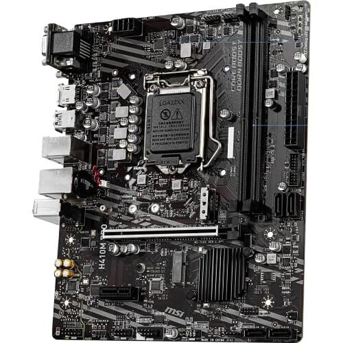 For MSI H410M-PRO ProSeries Motherboard LGA 1200 Socket, DDR4, M.2 Slot, USB 3.2 Gen 1, 2.5G LAN, D-SUB\/DVI\/HDMI)