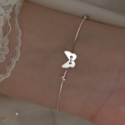 Delicate Jewelry Butterfly Charm Bracelet Pretty Design Sweet Korean Temperament Chain Bracelet For Girl Fine Accessories