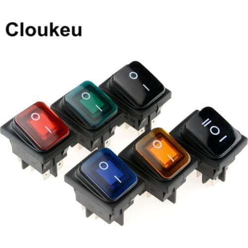 KCD2 KCD4 4Pin/6Pin 2Files/3Files Led Waterproof Rocker Switch 16A/250V 20A/125V