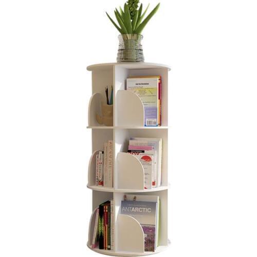 Creative Revolving Bookshelf, Simple Modern Floor Bookshelf, Bedroom Office, Primary School Students Economic Simple Storage Ra