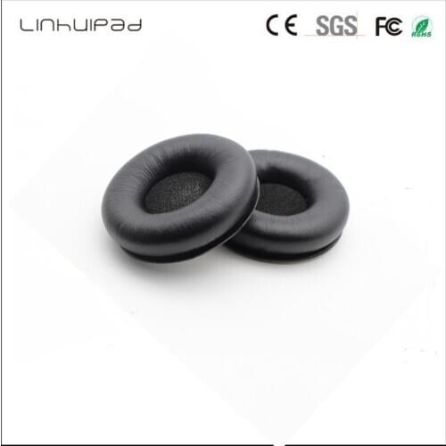 Linhuipad 1 pairs black leatherette Earpads Ear cushions suitable for Sennheiser HMDC 26, HMEC 26, HMD 26, HME 26 model headsets