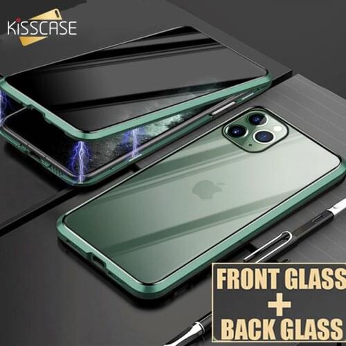 KISSCASE Magnetic Case For iPhone 11PRO MAX Cover For iPhone 7 Cases 8 XSMAX XR XS 11 6 6S 11PRO Anti-Spy 360 Protective Fundas