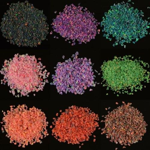 5g/lot different colors 1mm-35mesh 35mesh-50mesh small raw materials crushed opal stone for jewelry diy art decoration