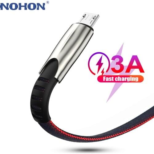 Micro USB Cable Data Charger Cord For Samsung A10 S7 Honor 10i Redmi Note 4 4X 5 microusb Mobile Phone Wire 3A Fast Charge 2m 3m