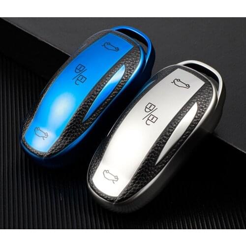 TPU Soft Car Key Cover For Tesla Model X Protector Key Case Auto Accessories