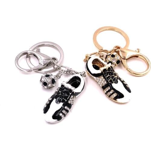 2019 new world Crystal Football Soccer Shoes Rhinestone fans gift Purse Bag Buckle Pendant Chains