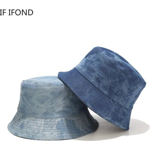 2020 New Double-sided Visor Bucket Hat Unisex mens denim hats Fashion Bob Caps Street Trend Hip Hop Hat
