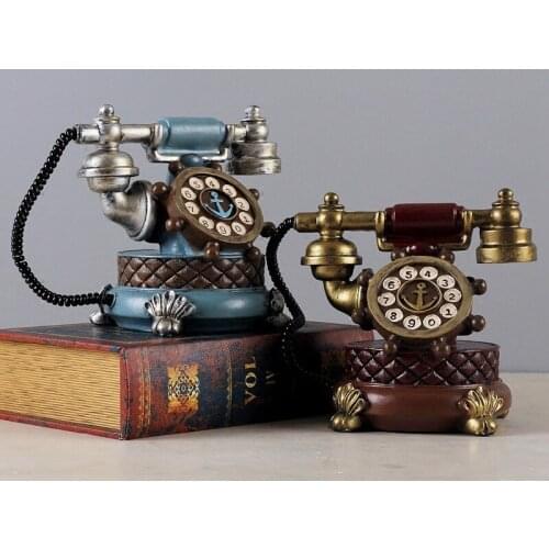 New Vintage Book Phone Piggy Bank Home Decor Ornaments Retro Furniture Figurines Phone Miniatures Home Decoration Crafts Kids Gi