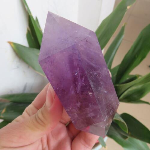 New 197g AAA+ Natural Amethyst Quartz Crystal Double Terminated Wand Points DT Wand Reiki Healing Home Decoraion Fengshui Stone