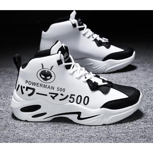 Autumn Shoes Mens Korean Trendy High-Top Shoe Mens All-Match Casual Sneakers Mens Internet Celebrity Board Shoes Trendy Shoes