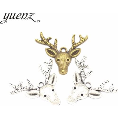 YuenZ 6pcs Antique Silver color Charms Pendant fit Making Bracelets Jewelry Findings DIY Accessories 36*31mm D947