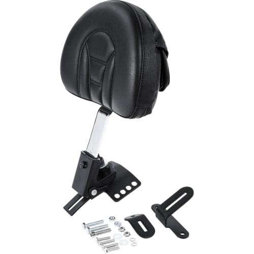 Motorcycle Adjustable Driver Backrest Pad for Harley Touring Road King Road Glide Street Glide 1997-2020 One-Piece Slotted Seats