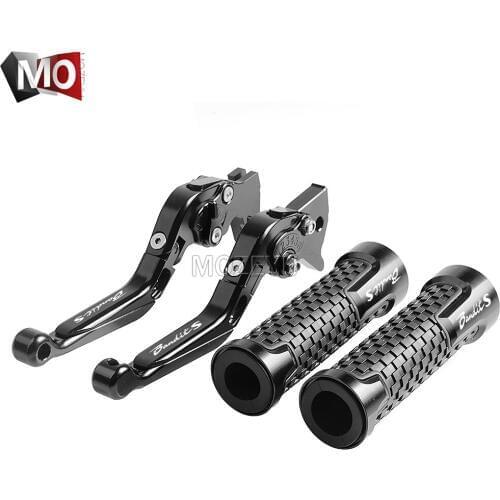 Motorcycle CNC Adjustable Folding Brake Clutch Levers Handlebar Hand Grips For Suzuki GSF 600 1250 GSF600 GSF1250 BANDIT