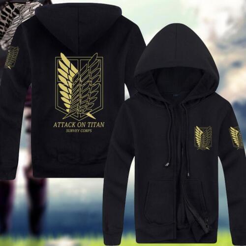 Attack on Titan Hoodie Shingeki no Kyojin 3xl Winter Coat Cosplay Eren Levi Jacket Sweatshirt Men Women Halloween Party Costume