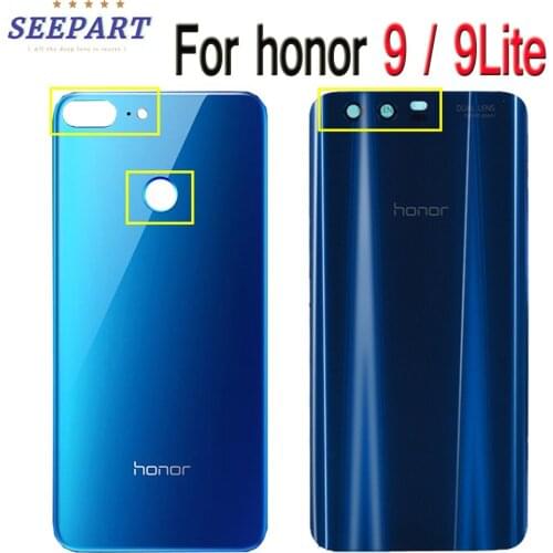 For Huawei Honor 9 Battery Cover Door Back Honor 9 Lite Battery Door Replacement Parts Honor9 Lite Back Cover Case With Glue