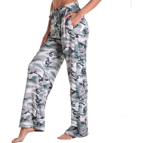 Camouflage Wide Leg Pants with Pockets Plus Size Women Straight Long Trousers Korean Fashion Casual Clothing Y2k Clothes 2021