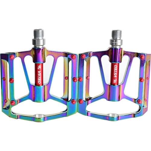 1Pair Bike Pedal Cycling Mountain Bicycle Ultralight Alloy Pedals MTB Road Bike Cycling Anti-slip Bearing Bicycle Accessories