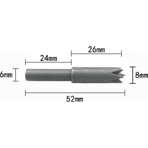 1pc 6mm Plum Blossom Thimble Drill Bit For Mini Lathe Machine DIY Woodworking Tools