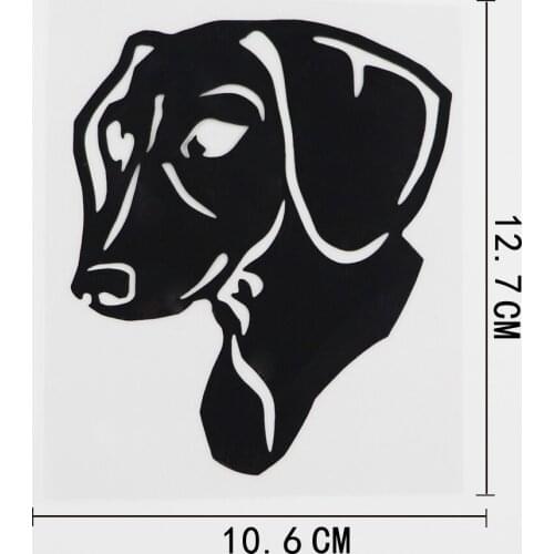 10.6CMX12.7CM Fun Dachshund Dog Decal Decor Vinyl Car Sticker Black/Silver 8A-0042