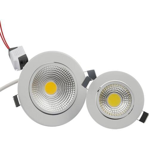 10PCS Super Bright Dimmable Led downlight COB Spot Light 5w 7w 9w 12w recessed led spot Lights Bulbs Indoor Lighting