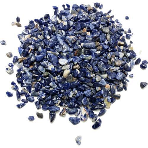 100g sodalite tumbled stone Irregular polishing natural rock and quartz palm bead chip love for Chakra Healing collection decor