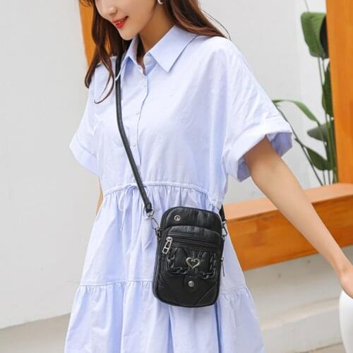 2021 Women Wallet Pure Color PU Leather Shoulder Bag Straps Crossbody Female Bag Shopper Mobile Phone Big Wallet Handbag Girls